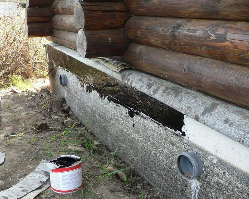 Гидроизоляция в деревянной бане 